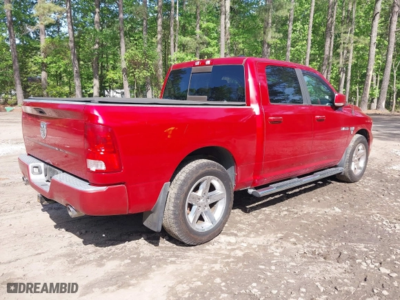 2009 Dodge Ram 1500 Sport with VIN 1D3HB13T69S810041, listed as a IAAI auction lot 42115359 with 209,200 mi miles. Bid and sale history available at carsss.com. Image 4.
