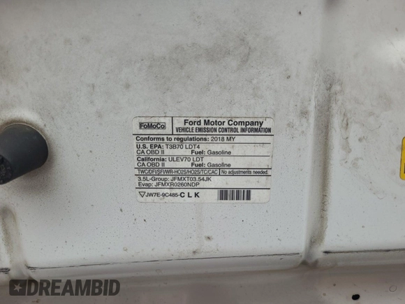 2018 Ford F-150 XL with VIN 1FTNF1EG9JKE87544, listed as a IAAI auction lot 42785435 with Not provided miles and . Bid and sale history available at DreamBid. Image 7.