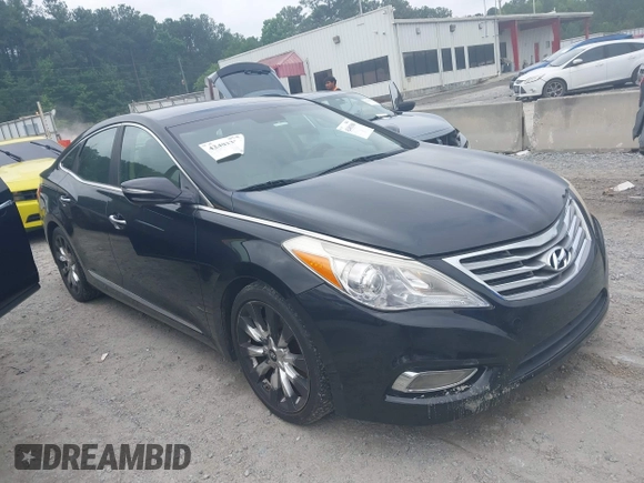 2013 Hyundai Azera with VIN KMHFH4JG4DA243182, listed as a IAAI auction lot 42403300 with 237,975 mi miles and . Bid and sale history available at DreamBid. Image 1.
