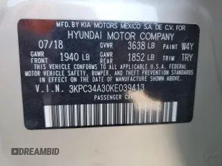 2019 Hyundai Accent Limited with VIN 3KPC34A30KE039413, listed as a Copart auction lot 61960915 with 97,900 mi miles and Salvage title. Bid and sale history available at DreamBid. Image 12.