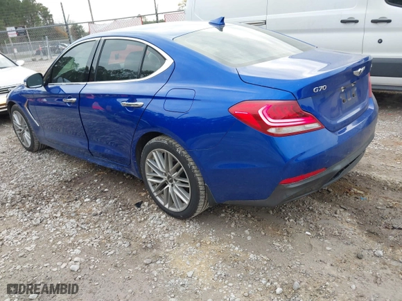 2020 Genesis G70 2.0T with VIN KMTG64LAXLU048760, listed as a IAAI auction lot 41553678 with 63,043 mi miles. Bid and sale history available at carsss.com. Image 3.