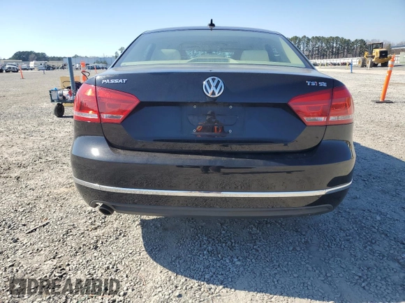 2015 Volkswagen Passat SE with VIN 1VWBS7A35FC076077, listed as a Copart auction lot 46589295 with 76,419 mi miles and Salvage title. Bid and sale history available at DreamBid. Image 6.