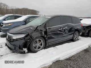 2021 Honda Odyssey EX z VIN 5FNRL6H59MB004265, wystawiony jako Copart lot #44780195 z przebiegiem 60 590 mil mil oraz Szkoda całkowita • Salvage title. Historia ofert i sprzedaży dostępna na DreamBid. Obrazek 1.