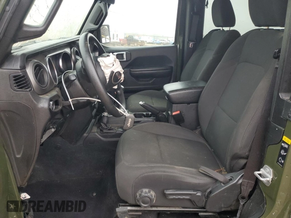 2021 Jeep Wrangler Sport with VIN 1C4GJXAG4MW748477, listed as a Copart auction lot 80044704 with 35,522 mi miles and Salvage Title. Bid and sale history available at DreamBid. Image 7.