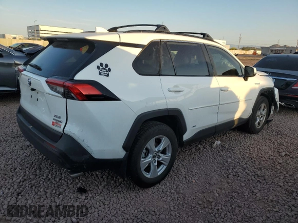 2021 Toyota RAV4 Hybrid XLE with VIN JTMRWRFV0MD117606, listed as a Copart auction lot 52412695 with 64,682 mi miles and Salvage Title. Bid and sale history available at carsss.com. Image 3.