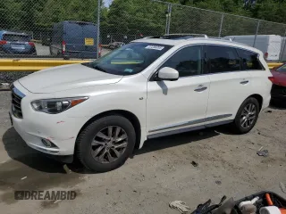 2015 Infiniti QX60 z VIN 5N1AL0MM5FC501767, wystawiony jako Copart lot #57256355 z przebiegiem 61 511 mil mil oraz Szkody całkowita. Historia ofert i sprzedaży dostępna na DreamBid. Obrazek 1.
