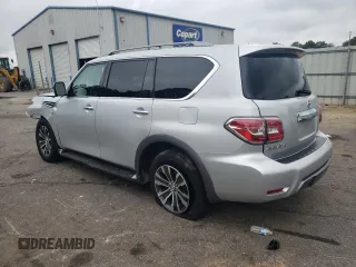 2020 Nissan Armada SL with VIN JN8AY2ND3LX017458, listed as a Copart auction lot 69870064 with 114,191 mi miles and Salvage Title. Bid and sale history available at carsss.com. Image 2.