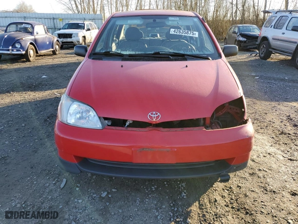 2001 Toyota ECHO with VIN JTDBT123410131771, listed as a Copart auction lot 42635875 with 72,695 mi miles and Salvage Title. Bid and sale history available at carsss.com. Image 5.