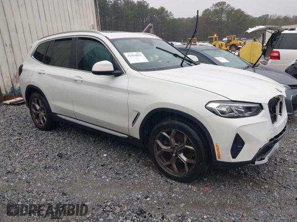2024 BMW X3 sDrive30i with VIN WBX47DP07RN278665, listed as a IAAI auction lot 41054856 with Not Provided miles and . Bid and sale history available at DreamBid. Image 1.