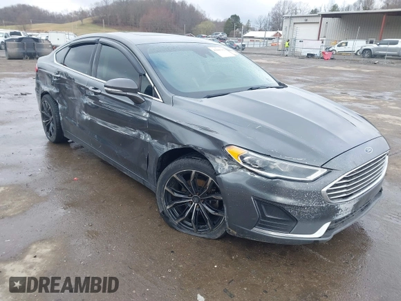2019 Ford Fusion SEL with VIN 3FA6P0CD6KR141832, listed as a IAAI auction lot 41800102 with 142,282 mi miles and . Bid and sale history available at DreamBid. Image 1.