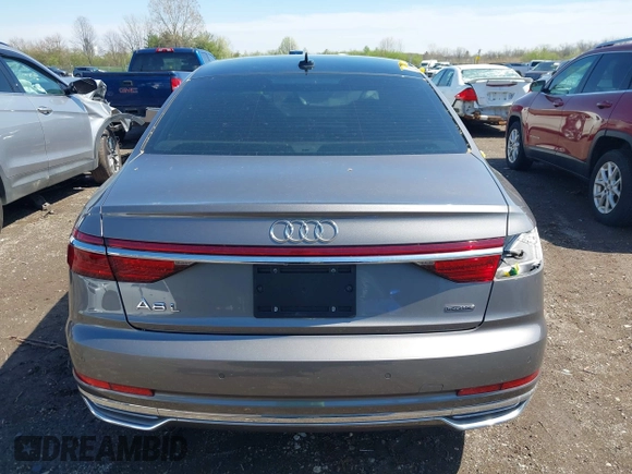 2019 Audi A8 with VIN WAU8DAF82KN004287, listed as a IAAI auction lot 41962495 with 65,053 mi miles and . Bid and sale history available at DreamBid. Image 17.