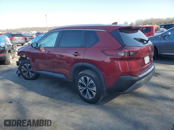 2022 Nissan Rogue SV with VIN JN8BT3BB4NW335819, listed as a Copart auction lot 46395065 with 58,537 mi miles and Salvage Title. Bid and sale history available at carsss.com. Image 2.