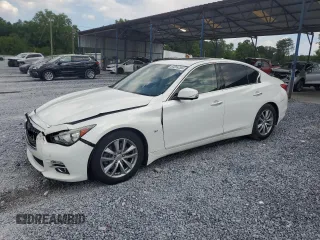 2014 Infiniti Q50 Premium z VIN JN1BV7APXEM691409, wystawiony jako Copart lot #63554265 z przebiegiem 112 216 mil mil oraz Szkoda całkowita • Salvage title. Historia ofert i sprzedaży dostępna na DreamBid. Obrazek 1.