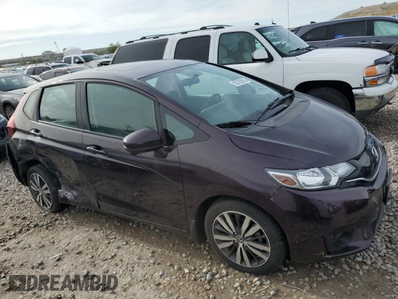2015 Honda Fit EX-L with VIN 3HGGK5H86FM730356, listed as a Copart auction lot 55762815 with 37,141 mi miles and Salvage title. Bid and sale history available at DreamBid. Image 4.