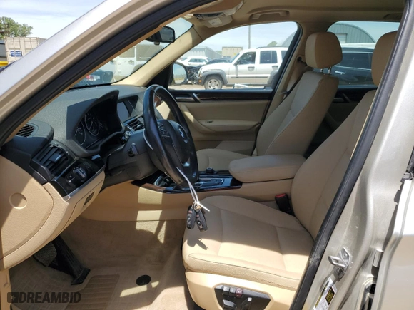2015 BMW X3 sDrive28i with VIN 5UXWZ7C53F0M83457, listed as a Copart auction lot 58684734 with 100,486 mi miles and Salvage Title. Bid and sale history available at carsss.com. Image 7.