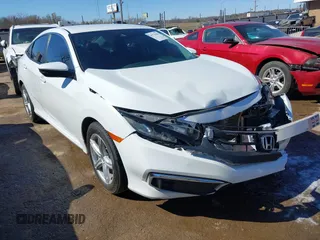 2020 Honda Civic Sedan LX with VIN 19XFC2F63LE019596, listed as a IAAI auction lot 41770281 with 92,370 mi miles. Bid and sale history available at carsss.com. Image 1.