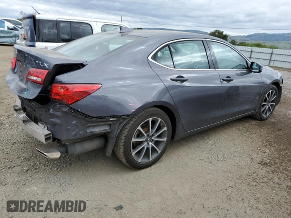 2018 Acura TLX with VIN 19UUB2F32JA010096, listed as a Copart auction lot 54727405 with 64,240 mi miles and Salvage Title. Bid and sale history available at carsss.com. Image 3.