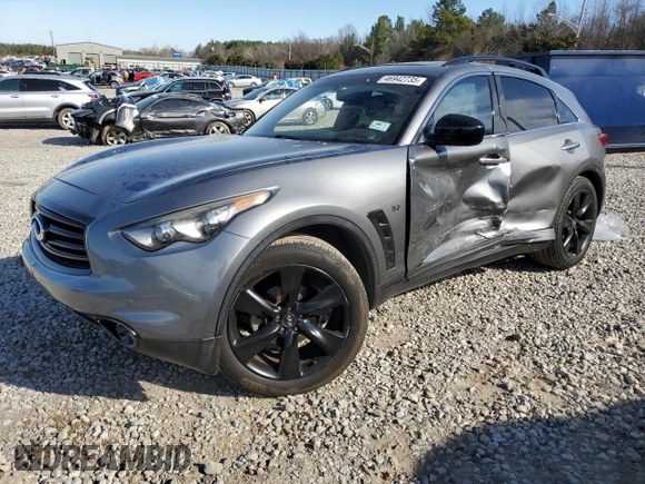2015 Infiniti QX70 with VIN JN8CS1MU7FM382222, listed as a Copart auction lot 46942735 with 109,925 mi miles and Clean Title. Bid and sale history available at DreamBid. Image 1.