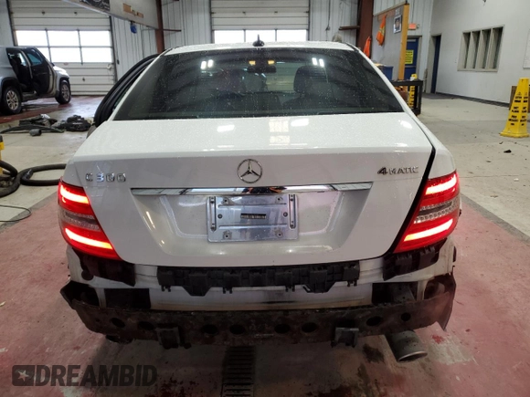 2012 Mercedes-Benz C 300 Sport with VIN WDDGF8BB1CR230744, listed as a Copart auction lot 80452834 with 143,320 mi miles and Salvage Title. Bid and sale history available at DreamBid. Image 6.