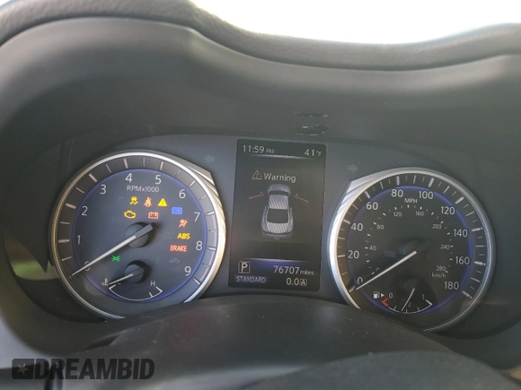 2018 Infiniti Q60 Sport with VIN JN1EV7EL3JM390639, listed as a Copart auction lot 74460834 with 76,707 mi miles and Salvage title. Bid and sale history available at DreamBid. Image 9.