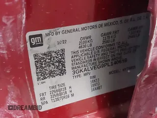 2023 GMC Terrain SLT with VIN 3GKALVEG9PL140659, listed as a IAAI auction lot 41633943 with 32,010 mi miles and . Bid and sale history available at carsss.com. Image 9.