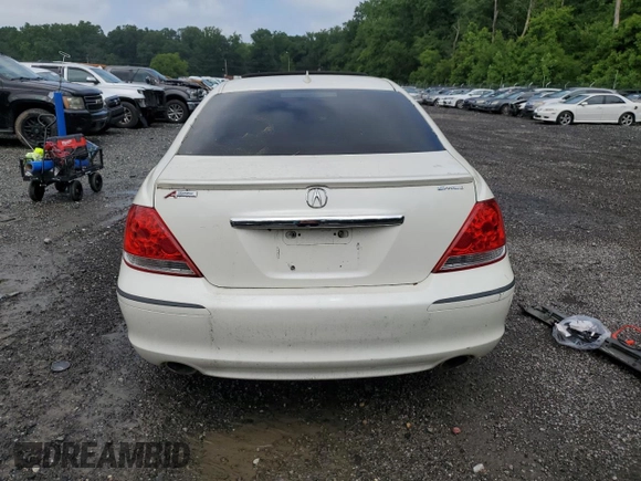 2005 Acura RL with VIN JH4KB16595C009649, listed as a Copart auction lot 60784325 with 203,735 mi miles and Salvage title. Bid and sale history available at DreamBid. Image 6.
