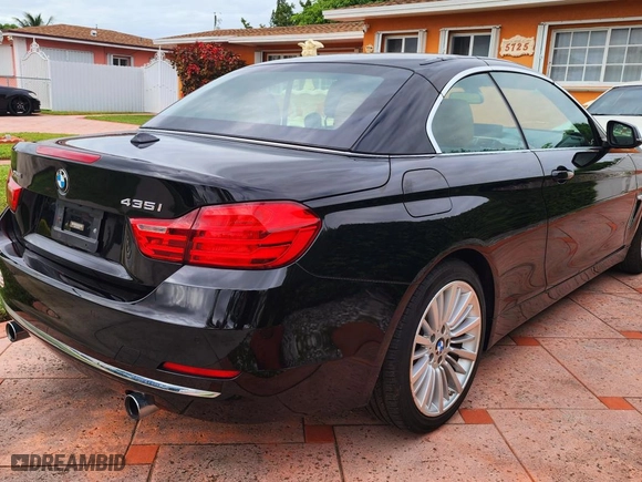 2015 BMW 4 Series 435i xDrive with VIN WBA3T7C56FPW79760, listed as a Copart auction lot 52822115 with 95,605 mi miles and Salvage Title. Bid and sale history available at carsss.com. Image 4.