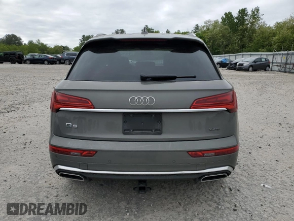 2023 Audi Q5 S line Premium Plus z VIN WA1EAAFY3P2183215, wystawiony jako Copart lot #57240255 z przebiegiem 13 998 mil mil oraz Szkody całkowita. Historia ofert i sprzedaży dostępna na DreamBid. Obrazek 6.