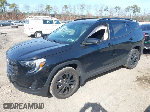 2021 GMC Terrain SLE with VIN 3GKALTEV9ML322053, listed as a IAAI auction lot 41781415 with 18,734 mi miles and . Bid and sale history available at carsss.com. Image 19.