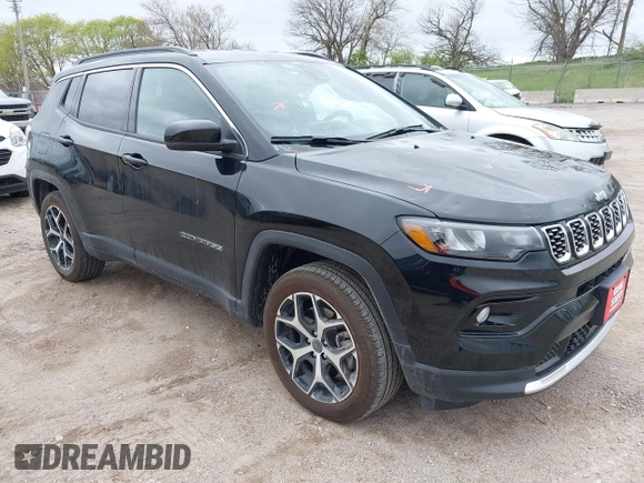 2025 Jeep Compass Limited with VIN 3C4NJDCN3ST541115, listed as a IAAI auction lot 42125338 with 2,065 mi miles and . Bid and sale history available at DreamBid. Image 1.