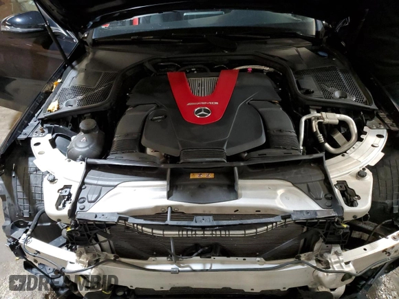 2019 Mercedes-Benz C 43 AMG with VIN 55SWF6EB4KU292857, listed as a Copart auction lot 47214505 with 30,200 mi miles and Salvage title. Bid and sale history available at DreamBid. Image 12.