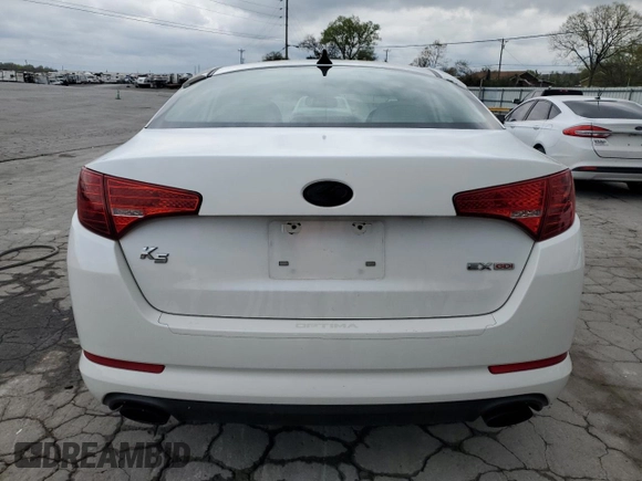 2013 Kia Optima EX with VIN 5XXGN4A78DG231512, listed as a Copart auction lot 52190005 with 160,891 mi miles and Salvage Title. Bid and sale history available at DreamBid. Image 6.