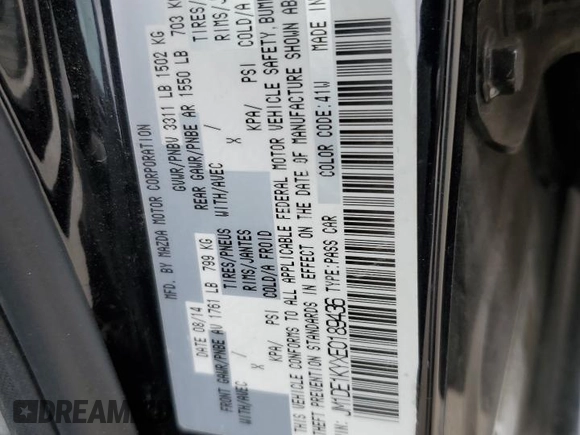 2014 Mazda 2 Sport with VIN JM1DE1KYXE0189436, listed as a Copart auction lot 51104205 with 112,329 mi miles and Salvage Title. Bid and sale history available at carsss.com. Image 14.