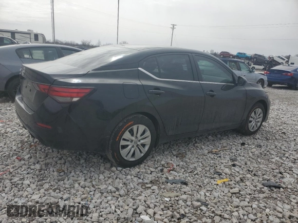 2025 Nissan Sentra S with VIN 3N1AB8BV4SY221733, listed as a Copart auction lot 47888115 with 6,100 mi miles and Salvage title. Bid and sale history available at DreamBid. Image 3.