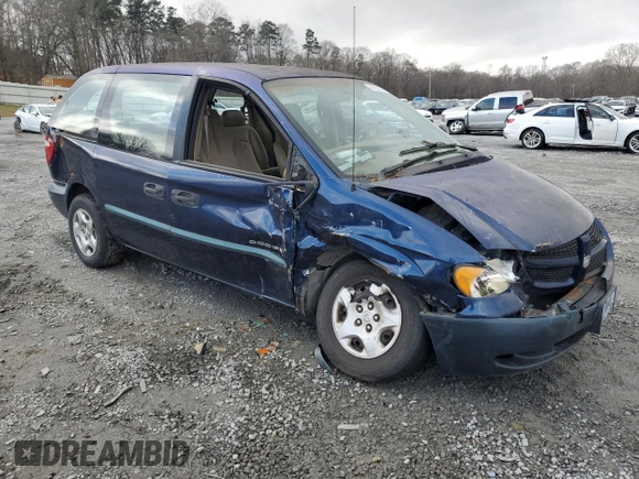 2001 Dodge Caravan SE with VIN 1B4GP25BX1B272378, listed as a Copart auction lot 84653524 with 115,131 mi miles and Salvage Title. Bid and sale history available at DreamBid. Image 4.