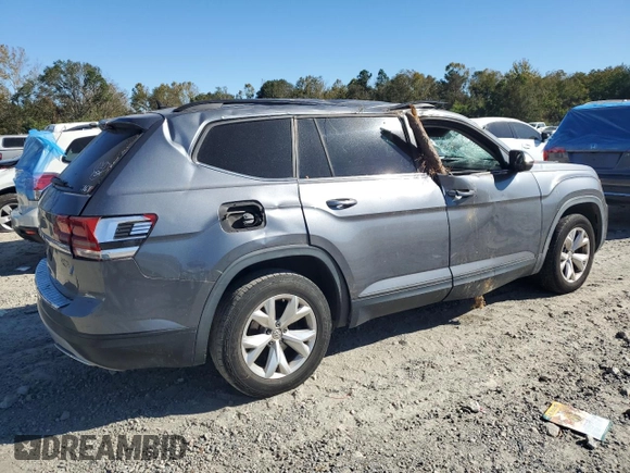 2020 Volkswagen Atlas S with VIN 1V2AP2CA9LC501633, listed as a Copart auction lot 75040264 with 104,853 mi miles and Salvage title. Bid and sale history available at DreamBid. Image 3.