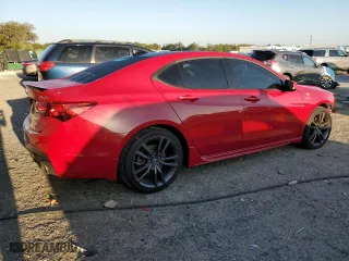 2019 Acura TLX w/A-Spec Pkg with VIN 19UUB2F60KA005121, listed as a Copart auction lot 52135825 with 87,802 mi miles and Salvage Title. Bid and sale history available at carsss.com. Image 3.