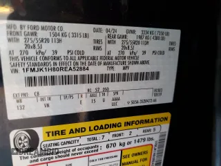 2024 Ford Expedition Max XLT with VIN 1FMJK1H80REA52884, listed as a Copart auction lot 42295015 with 17,469 mi miles and Salvage title. Bid and sale history available at DreamBid. Image 14.