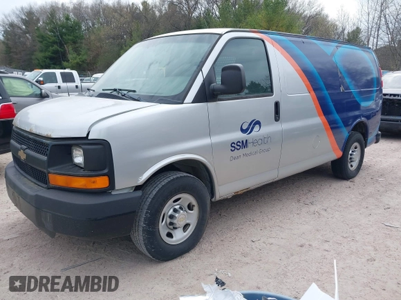 2010 Chevrolet Express Cargo Van with VIN 1GCZGFBA5A1170099, listed as a IAAI auction lot 42155958 with 400,854 mi miles. Bid and sale history available at carsss.com. Image 2.