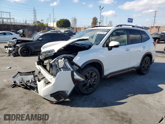 2023 Subaru Forester Sport with VIN JF2SKAGC9PH484465, listed as a Copart auction lot 89213945 with 0 mi miles and Salvage Title. Bid and sale history available at carsss.com. Image 1.