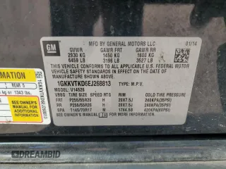 2014 GMC Acadia Denali with VIN 1GKKVTKD6EJ268813, listed as a Copart auction lot 47590285 with 297,778 mi miles and Clean Title. Bid and sale history available at carsss.com. Image 13.