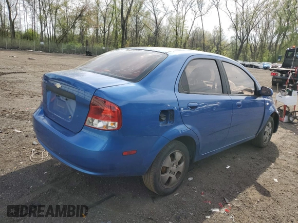 2006 Chevrolet Aveo LS with VIN KL1TD56696B575499, listed as a Copart auction lot 54780455 with 125,167 mi miles and Salvage title. Bid and sale history available at DreamBid. Image 3.
