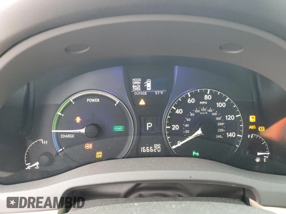 2012 Lexus RX 450h with VIN JTJBC1BA8C2433180, listed as a Copart auction lot 53273535 with 166,620 mi miles and Salvage Title. Bid and sale history available at DreamBid. Image 9.