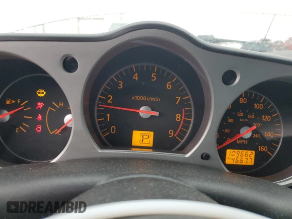 2008 Nissan 350Z Enthusiast with VIN JN1BZ34E88M752591, listed as a Copart auction lot 43454145 with 109,662 mi miles and Salvage Title. Bid and sale history available at carsss.com. Image 9.
