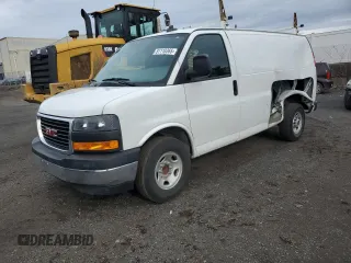2021 GMC Savana Cargo Van with VIN 1GTW7AF76M1246793, listed as a Copart auction lot 53175075 with 52,061 mi miles and Salvage Title. Bid and sale history available at carsss.com. Image 1.