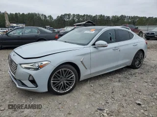 2019 Genesis G70 2.0T Advanced with VIN KMTG44LA3KU025177, listed as a Copart auction lot 41474925 with 96,186 mi miles and Salvage Title. Bid and sale history available at carsss.com. Image 1.