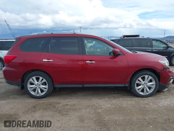 2018 Nissan Pathfinder SV with VIN 5N1DR2MM6JC657204, listed as a IAAI auction lot 41836497 with 67,108 mi miles and . Bid and sale history available at DreamBid. Image 14.