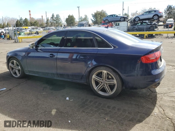 2013 Audi S4 Premium Plus with VIN WAUBGAFL4DA175859, listed as a Copart auction lot 46538595 with 90,920 mi miles and Salvage Title. Bid and sale history available at carsss.com. Image 2.