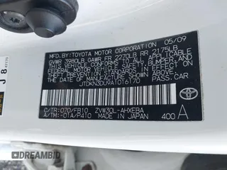 2010 Toyota Prius II with VIN JTDKN3DU9A1016170, listed as a IAAI auction lot 41934229 with 74,363 mi miles. Bid and sale history available at carsss.com. Image 9.