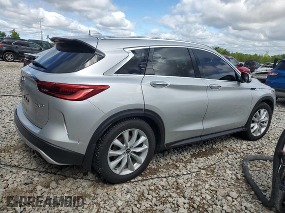 2019 Infiniti QX50 Luxe z VIN 3PCAJ5M38KF125979, wystawiony jako Copart lot #57863035 z przebiegiem 84 048 mil mil oraz Czysty tytuł • Clean title. Historia ofert i sprzedaży dostępna na DreamBid. Obrazek 3.
